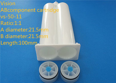 vs-50-11 longueur époxyde époxyde composante 21.5mm de cartouche du plastique ab de la cartouche ab du 1:1 deux double