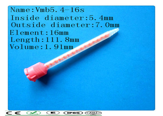 Mélangeur statique en plastique du mb 5.4-16s pour le tube de mélange, les époxydes et le tube mélangeur statique de polyureas