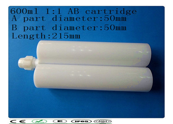 Double cartouche de distribution 600ml, cartouche en plastique de colle d'ab