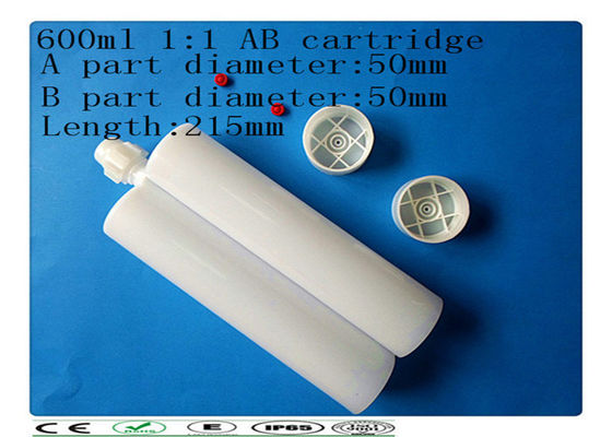 Double cartouche de distribution 600ml, cartouche en plastique de colle d'ab