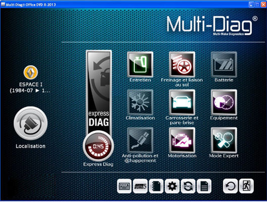 Scanner universel de diagnostic de voiture d'automobile Multi-Diag d'Access J2534