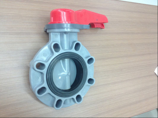 Le produit chimique résistent au plastique manuel de vanne papillon de 4 pouces et poignée de vitesse, 1.0Mpa