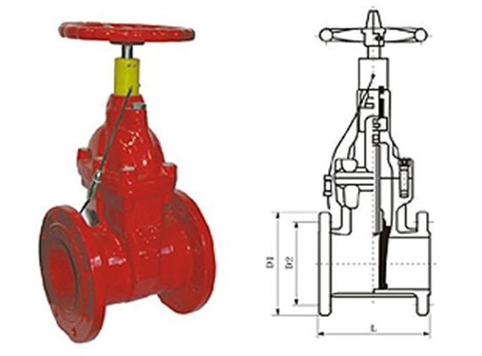 Spéciale feu signal résilient assis gate valve papillon pression 1.0 - 2.5MPa